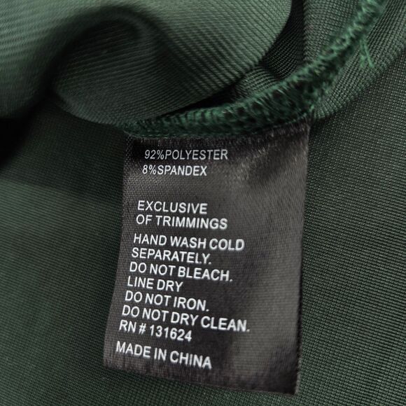 Calessa Mock Neck Blouse Top Large Green Velvet Burnout Whimsigoth Forest Fairy - Picture 6 of 6